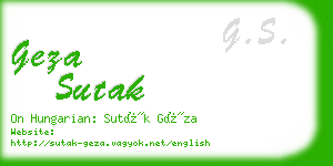 geza sutak business card